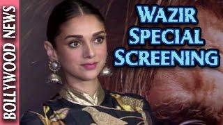 Latest Bollywood News -  Farhan And Aditi At Wazir Special Screening - Bollywood Gossip 2015
