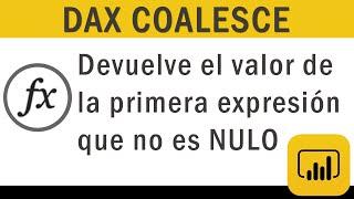 Uso de la función  DAX - COALESCE