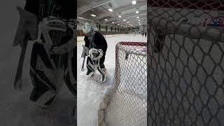 Goalie Skating Drill That Helps Improve RVH Recovery #goaliedrills #goalietraining #goaliecoaches