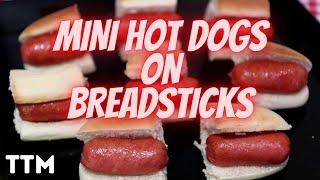 Mini Hot Dogs on Breadsticks Toaster Oven