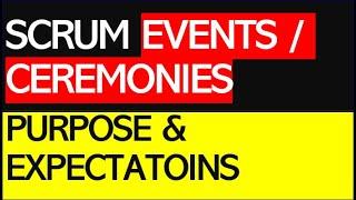 Scrum Events | Scrum Ceremonies | Input, output and participants (Agile Scrum Framework)