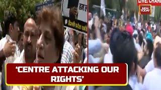 Punjab Congress Leader Kiran Walia Leads Protest In Chandigarh, Slams Centre For Misusing Agencies