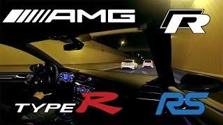 VW Golf R  Mercedes A45 AMG  Ford Focus RS  Honda Civic Type R 