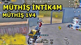 MÜTHİŞ İNTİK4M MÜTHİŞ 1V4 BATUR GAME SOLO SQUAD PUBG MOBİLE