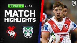 NRL 2024 | Dragons v Warriors | Match Highlights