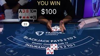 Moving on to the $50 Blackjack tables !!! #fanduel #blackjack