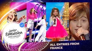 All Junior Eurovision songs from France 