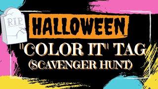 Adult Colouring | HALLOWEEN COLOR IT TAG 2020 | An Adult Colouring Book SCAVENGER HUNT