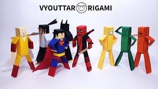 How to make paper characters - Minecraft characters without glue 2 - Vyouttar Origami