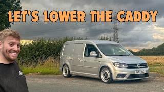 VW Caddy Maxi Lowering the Van on Coilovers - Mini Camper Build - Episode 2