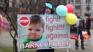 Reportaj Protest Oslo, Norvegia - sustinere familia Bodnariu | Stop Barnevernet - Norway 20/02/16