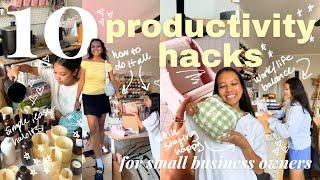 10 productivity hacks for small business owners // how to get it all done, balancing priorities