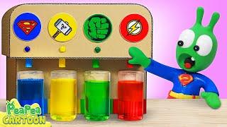 Pea Pea Explores Superhero Vending Machine Toy - Kid Learning - PeaPea Cartoon