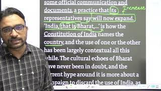 Zero level से अंग्रेजी सीखें  | The Hindu Editorial Analysis | India that is Bharat