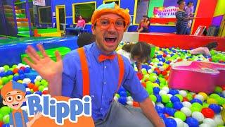 Blippi Visits Indoor Play Place! | Blippi | Animals for Kids