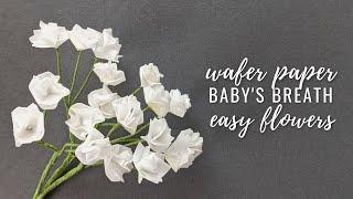 How to make Baby's breath (Gypsophila) flowers using wafer paper | NO CUTTERS | Florea Cakes