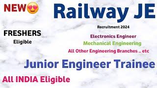 Railway Junior Engineer Vacancy 2024 | Freshers | Job Vacancy 2024 | Latest Jobs | Steel Strips Jobs