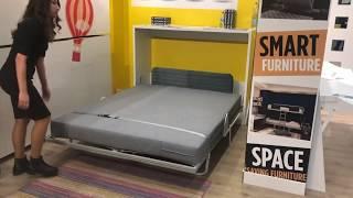 Double fold queen wall bed