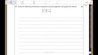 WJEC GCSE Mathematics Intermediate Unit 1 : Simultaneous Equations (Linear) - algebraic method