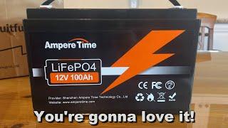 Ampere Time LiFePO4 Deep Cycle Battery 12V 100Ah