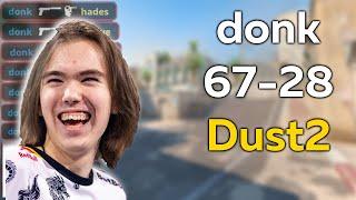 CS2 POV | donk [KD 2.39] (Dust2) FACEIT RANKED | 67-28 + VOICE