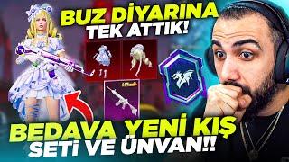 BEDAVA ALINAN YENİ KIŞ SETİ VE ÜNVAN GELDİ!! TAKTİKLE BUZ DİYARINA TEK ATIP ŞOK OLDUK | PUBG MOBILE