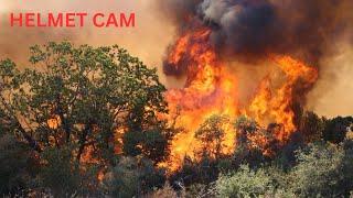 PARK FIRE HELMET CAM - ON THE FRONTLINES OF A MASSIVE WILDFIRE