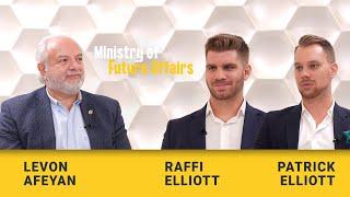 Levon Afeyan interviews Raffi and Patrick Elliott. Ministry of Future Affairs