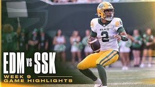 GAME HIGHLIGHTS: Week 9 - Edmonton Elks vs Saskatchewan Roughriders | 24.08.03