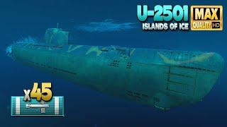 Submarine U-2501: 45 torpedo hits - World of Warships