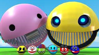 Robot Pacman vs Cartoon Cat vs Ms. Pacman vs Scary Pacman &  Pacman Monster