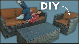 How To Sew EASY WASHABLE Cushion Covers For Outdoor Furniture