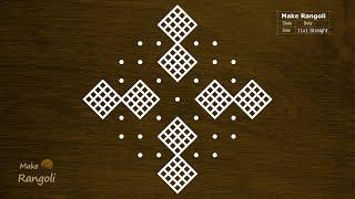 Padi Kolam with 11x1 dots | Margazhi Kolam | Dhanurmasam Muggulu | Make Rangoli