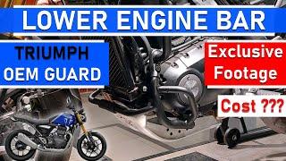 Triumph Speed 400 - OEM Lower Engine Bar / Engine Guard - Installation + Cost #triumphspeed400