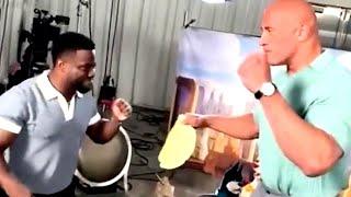 Dwayne Johnson & Kevin Hart Tortilla Slap Challenge | DC LEAGUE OF SUPER-PETS (2022)