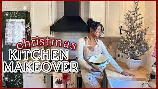 CHRISTMAS KITCHEN MAKEOVER | Painting, Decorating, Crafting/DIYS + Dining Room Makeover #FIXERUPPER