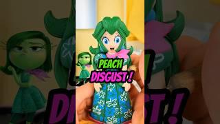 Princess PEACH takes the power of DISGUST from INSIDE OUT 2! ! #clay #peach #disgust