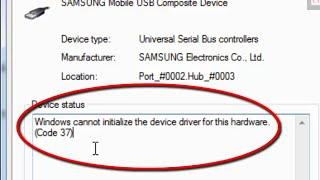 How to fix 'Windows cannot initialize the device driver for this hardware' (Code 37) in Windows 7