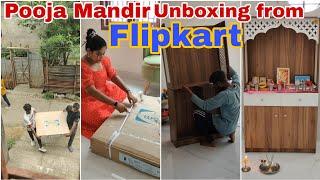 Pooja Mandir/Home Temple/Pooja unit Unboxing and review from Flipkart ||Flipkart furniture ||