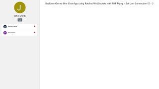 Realtime One to One Chat App using Ratchet WebSockets with PHP Mysql - Set User Connection ID - 3