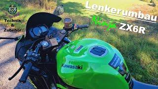 Motorrad Technik: Lenkerumbau Kawasaki Ninja ZX6R. Kosten und Vorteile!!