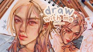 how I draw stylized portraits ⊹༉‧