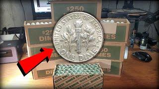 $2000 DIME HUNT!!! COIN ROLL HUNTING DIMES!!! (CAN WE FIND SILVER?)