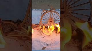 how to fire old bicycle wooden crifte beautiful #video #videofun #videofunny #how #fire #fun #nice