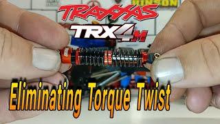 Torque twist! How to ￼get rid of it! #traxxastrx4m #rccrawler #injora