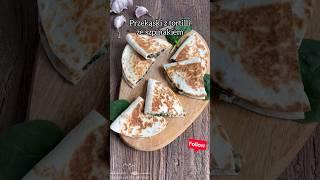 Przekąski z tortilli ze szpinakiem #przepis na blogu #przekąski #tortilla #szpinak #serfeta #food