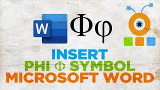 How to Insert Phi Φ Symbol in MS Word