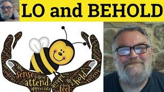  Lo and Behold Meaning - Lo and Behold Examples - Lo and Behold Definition - Interjections