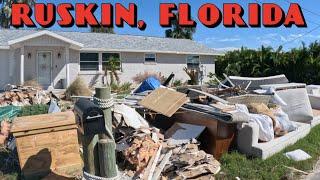 Coastal Town Of Ruskin, Florida Right Outside Of Tampa Was Destroyed By Hurricane Milton X Helene