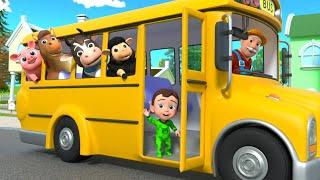 Wheels on The Bus | Animals On The Bus and MORE Educational Kids Songs